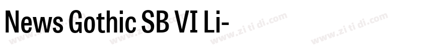 News Gothic SB VI Li字体转换